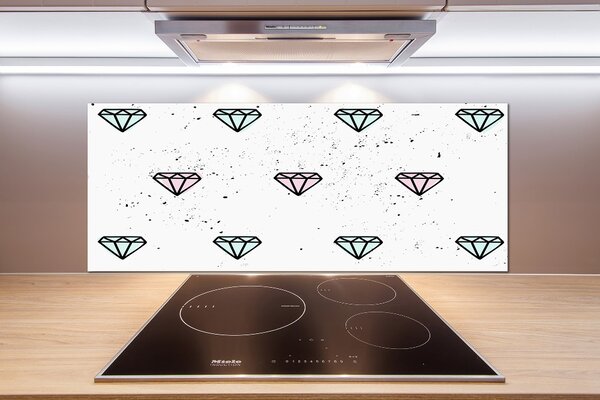Skleněný panel do kuchynské linky Diamanty pksh-77866968