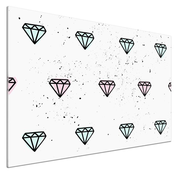 Skleněný panel do kuchynské linky Diamanty pksh-77866968