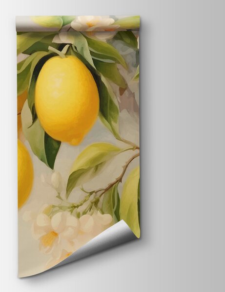 Fototapeta Malba citronů na stromě, Fototapety s jídlem a pitím, Populární fototapety, w01136 - Tapeko.co.cz