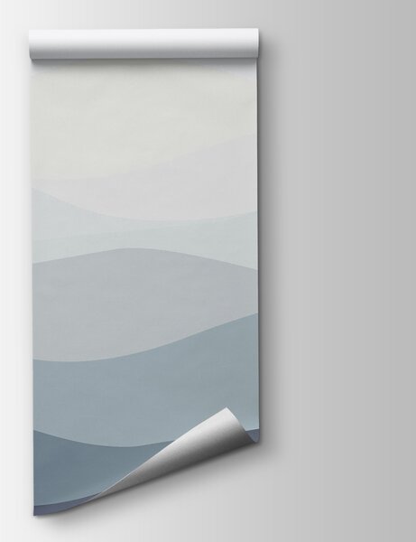 Fototapeta Šedé a bílé vlny, Designové fototapety na zeď, Populární fototapety, w01721v1 - Tapeko.co.cz