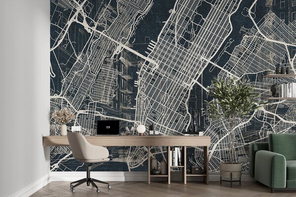 Fototapeta Mapa města, Fototapeta s panoramatem města, Populární fototapety, w01699v1 - Tapeko.co.cz