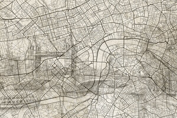 Fototapeta Mapa města, Fototapeta s mapou světa, Populární fototapety, w01702 - Tapeko.co.cz