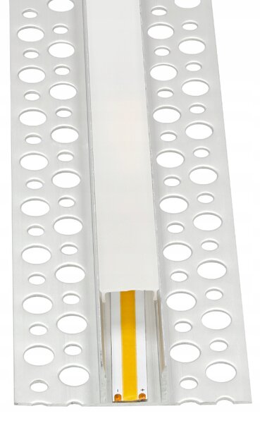 Zapuštěný hliníkový LED profil pro sádrokartonové dlaždice 1m + stínidlo ECOLIGHT