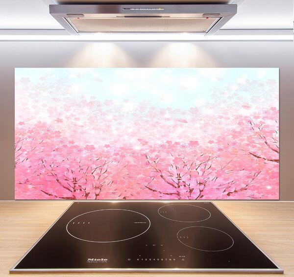 Dekorační panel sklo Květy višně pksh-78464796