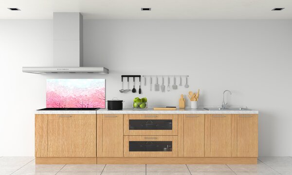 Dekorační panel sklo Květy višně pksh-78464796