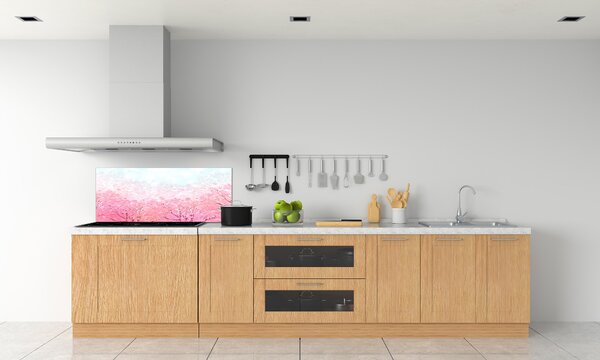 Dekorační panel sklo Květy višně pksh-78464796