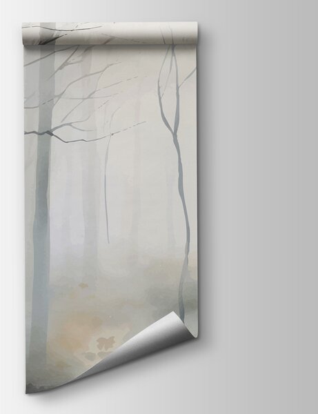Fototapeta Mlžný les se stromy, Přírodní fototapety, Populární fototapety, w01758 - Tapeko.co.cz