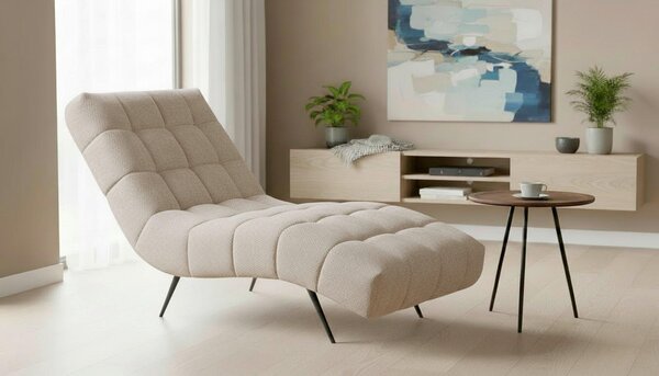 RELAXAČNÍ VÁLENDA, textil, krémová MID.YOU - Relaxační křesla, Online Only