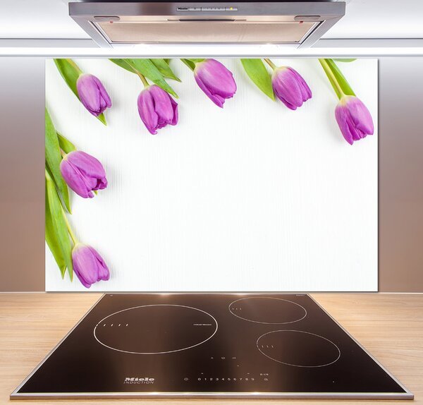 Panel do kuchyně Fialové tulipány pksh-78573099