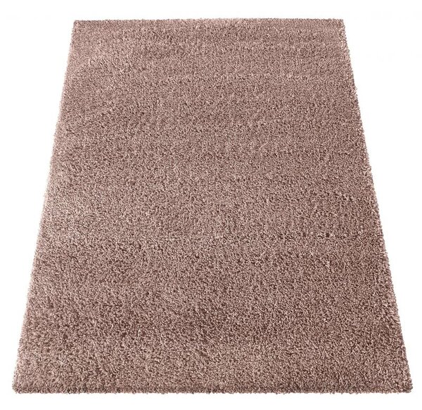 Kobercový ráj Kusový shaggy koberec jednobarevný Santo Tmavě Růžový Rozměr: 120x170 cm