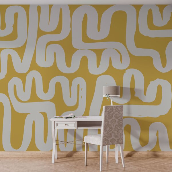 Fototapeta Bílé a žluté bludiště, Designové fototapety na zeď, Populární fototapety, w01686v1 - Tapeko.co.cz