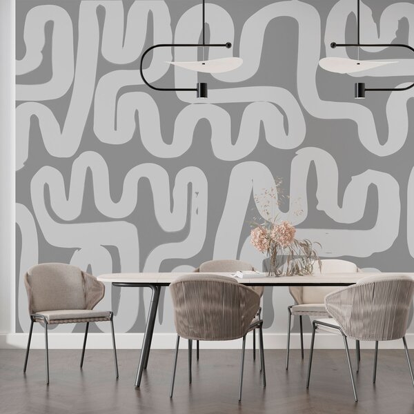 Fototapety Šedé navíjecí linky, Fototapety moderní, w01686v2 : uwalls.cz
