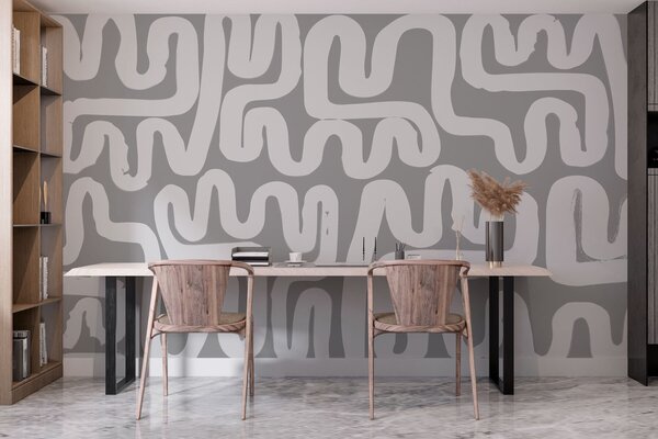 Fototapety Šedé navíjecí linky, Fototapety moderní, w01686v2 : uwalls.cz