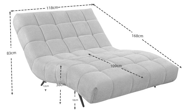 RELAXAČNÍ VÁLENDA, textil, šedá MID.YOU - Relaxační křesla, Online Only
