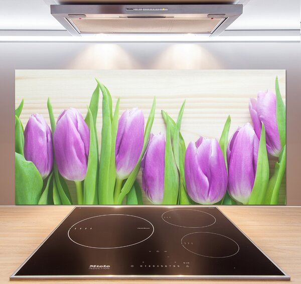 Panel do kuchyně Fialové tulipány pksh-78755149