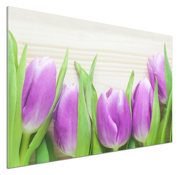 Panel do kuchyně Fialové tulipány pksh-78755149