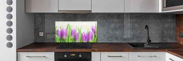 Panel do kuchyně Fialové tulipány pksh-78755149