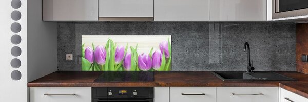 Panel do kuchyně Fialové tulipány pksh-78755149