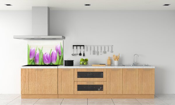 Panel do kuchyně Fialové tulipány pksh-78755149