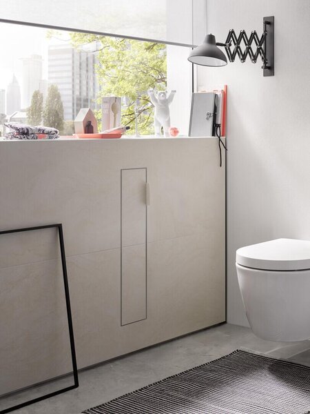 EMCO WC modul plus ASIS skrytý, 658 x 154 mm, dveřní závěs pravý Hliník