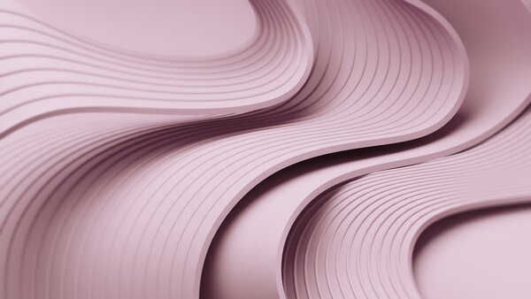 Fototapety Elegantní objemné vlny ve 3D stylu v pudrových odstínech, Fototapety 3D, Fototapety 3d geometrické tvary, w01147v1 : uwalls.cz