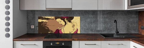 Skleněný panel do kuchyně Gejša pksh-80279099