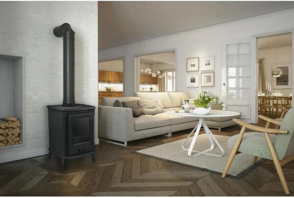 Krbová kamna NORDflam ERINO, 7 kW, černá