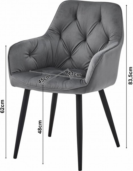 Jídelní křeslo JORK VELVET, růžové