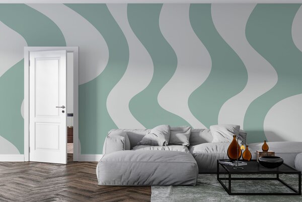 Fototapety Vinutí zelených čar, Fototapety moderní, w01833 : uwalls.cz