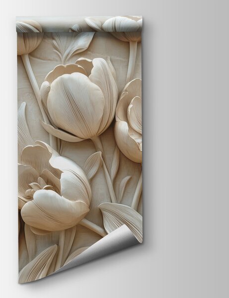 Fototapeta Skupina bílých květů, 3D květinové fototapety, Populární fototapety, w01851 - Tapeko.co.cz
