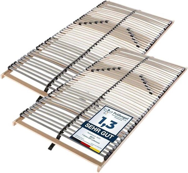 Latkový rošt 180x200, 42 lamel, ergonomický 7-zónový latkový rošt 180 x 200 cm z bukového dřeva, určený k vlastní montáži, vysoká nosnost až 150 kg
