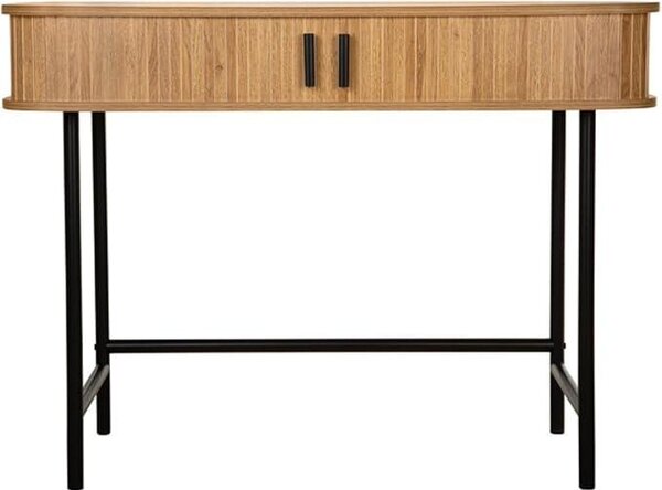 Konzole s reliéfními předními plochami, Imitace "BOHO", barva: dubový Imitace, černá, rozměry: 100 cm