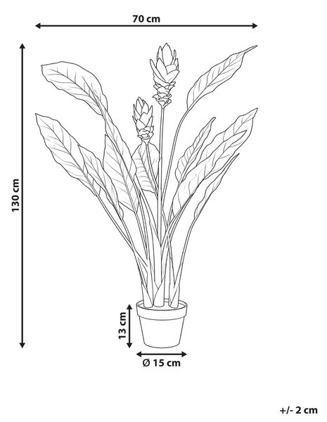 Umělá rostlina PURPURATA 130 cm Červená