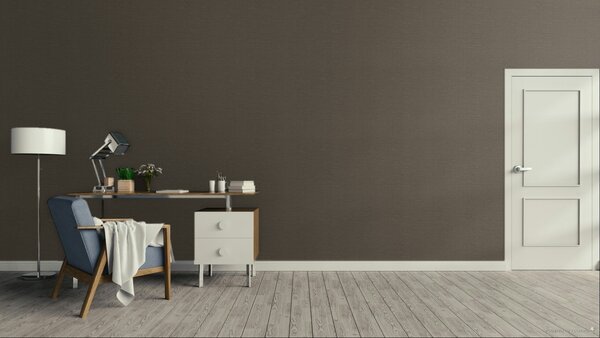 Luxusní vliesová tapeta na zeď, imitace rohože, hnědá, stříbrná, IM28056, Imani, Decoprint