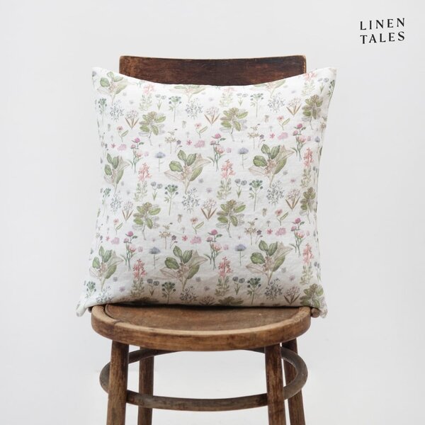 Lněný povlak na polštář 40x40 cm White Botany – Linen Tales