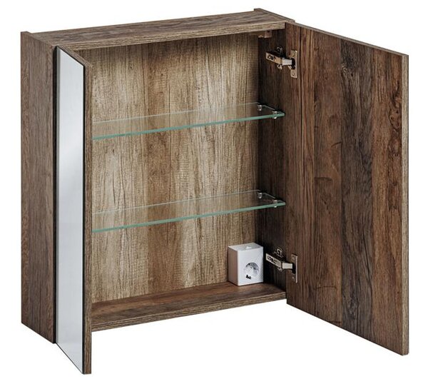 Koupelnová zrcadlová skříňka SANTA FE OAK 80 cm