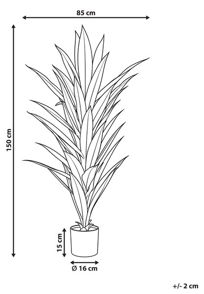 Umělá rostlina DRACAENA TREE 150 cm Zelená