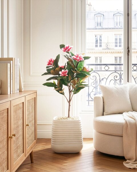 Umělá rostlina MAGNOLIA TREE 90 cm Červená