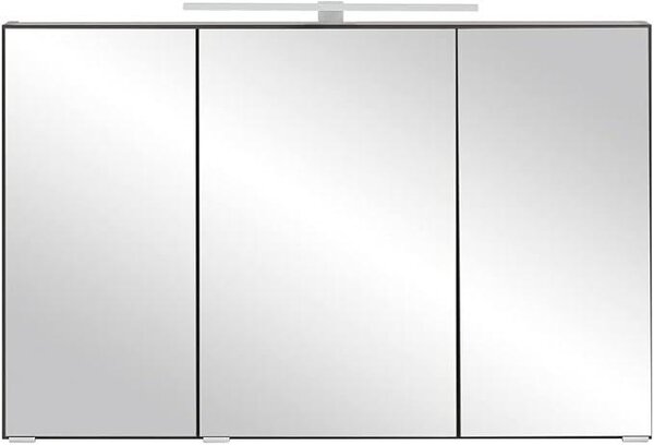 Koupelnová skříňka šířky 100 cm, barva grafit, s LED osvětlením, rozměry: cca 100/64/20 cm