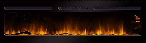 Elektrokrb Elysee XXL 122 cm | 2v1: nástěnný nebo vestavný krb s efektem plamene | Elektrické topení 2000 W | Krb s dálkovým ovládáním, startovacím ovládáním, časovačem a termostatem | Černý