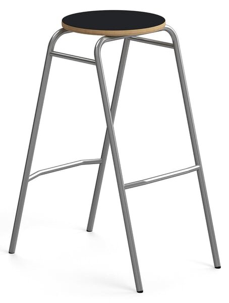 AJ Produkty Barová stolička ALTUS, výška 790 mm, stříbrná/antracitová