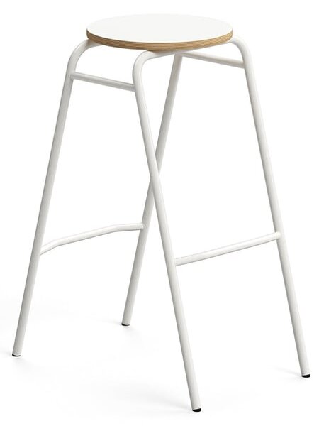AJ Produkty Barová stolička ALTUS, výška 790 mm, bílá