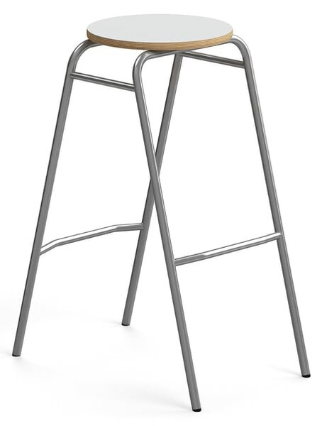 AJ Produkty Barová stolička ALTUS, výška 790 mm, stříbrná/šedá