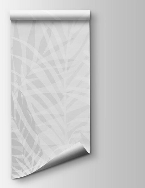 Fototapeta Šedé a bílé pozadí s listy, Přírodní fototapety, Populární fototapety, w02026v1 - Tapeko.co.cz