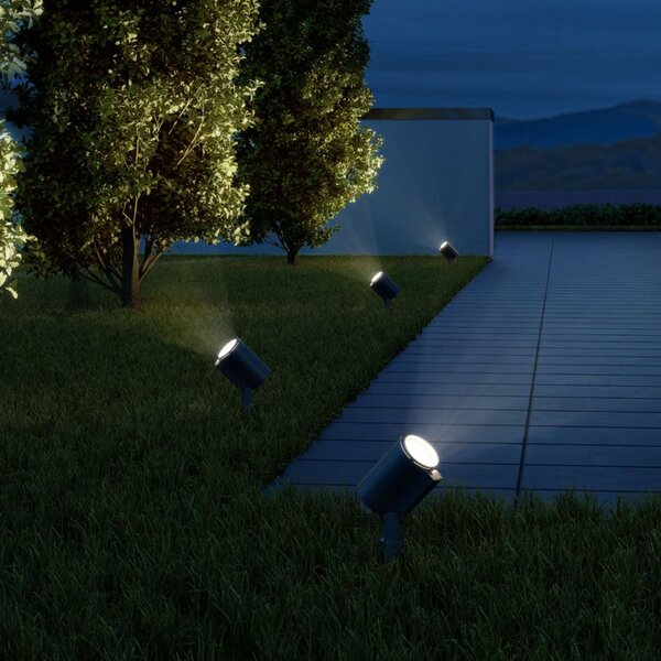 Venkovní svítidla STEINEL, Spot Garden, Černá, Kov, Moderní