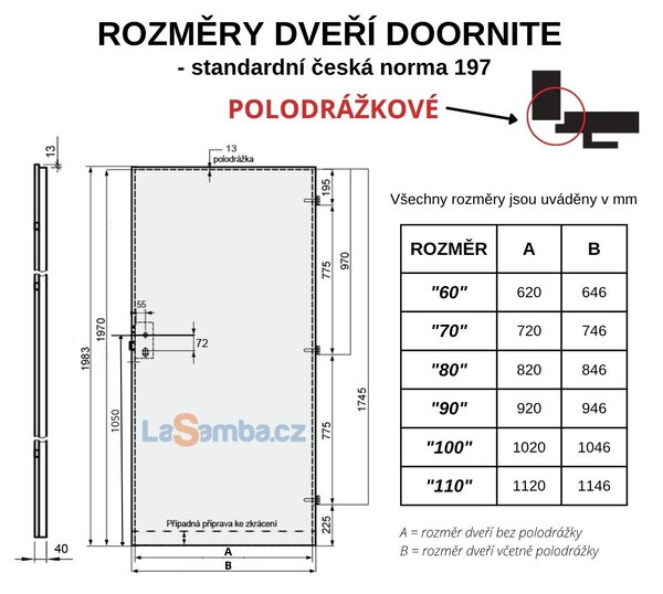 Interiérové dveře DOORNITE CPL stripe plné