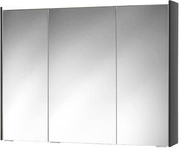 Zrcadlová skříňka KHX s LED osvětlením, šířka 100 cm, koupelnová skříňka vyrobená z MDF, s zásuvkou | Barva: antracit