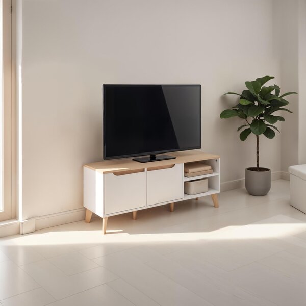 TV skříňka LUMA, 120 x 40 x 42 cm - bílý
