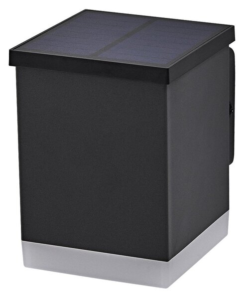 LED nástěnné solární svítidlo IP44 QUADRO, teplá bílá