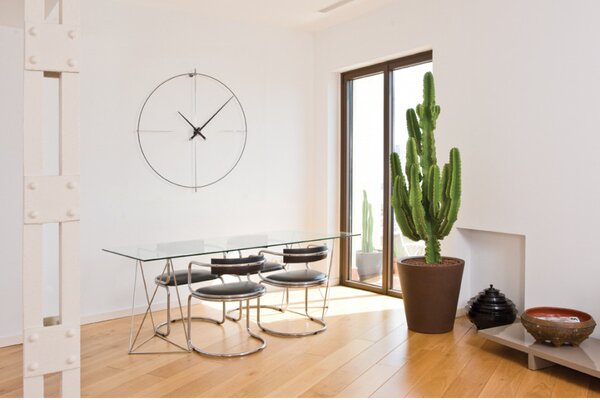 Luxusní designové nástěnné hodiny Nomon Bilbao L 110cm, černo-černé